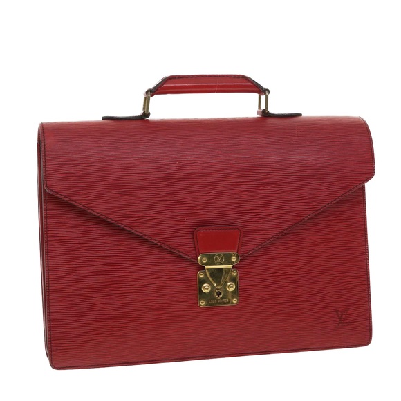 LOUIS VUITTON Epi Serviette Conseiller Business Bag Red M54427 LV Auth 37894 - Picture 1 of 16